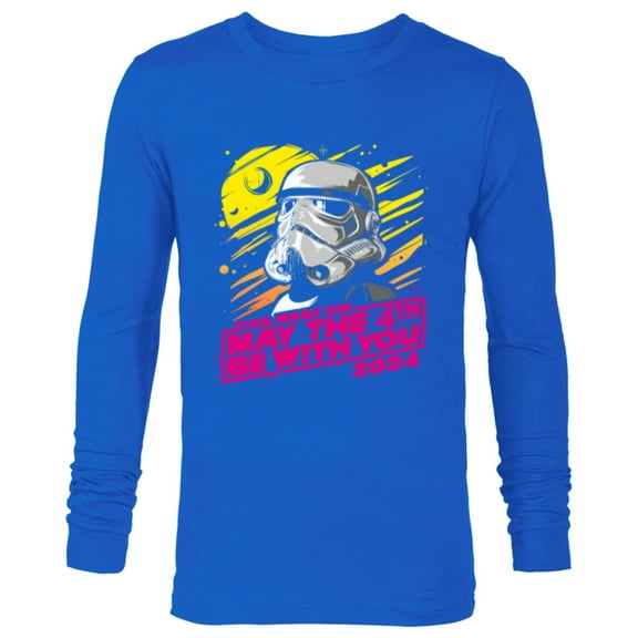 Star Wars Stormtrooper May the 4th Be With You 2024 - Long Sleeve T-Shirt for Men - Customized-Navy