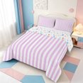 thumbnail image 2 of Erosebridal Geometric Stripes Pattern Full Size Comforter Sets,Minimalist Lines Bedding Comforter Set,Colorful Stars Reversible,3 Pieces,1 Comforter and 2 Pillowcases, 2 of 7
