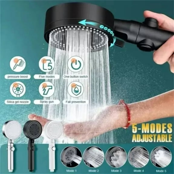 High-Pressure Shower Head, Multi-Functional Hand Held Sprinkler With 5 Modes