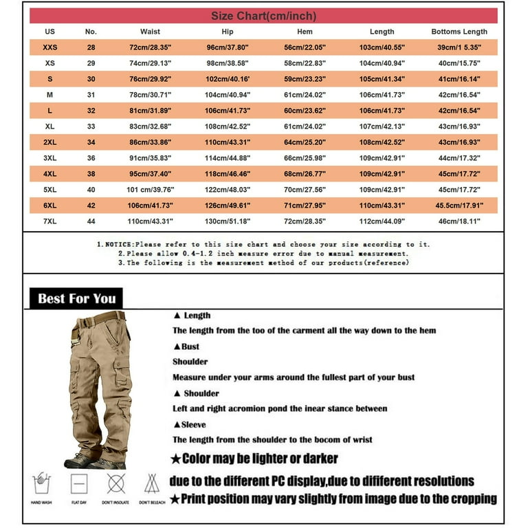 Hontri Men's Cargo Pants Men's Cargo Pants Cargo Trousers Hiking