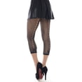 thumbnail image 2 of Lady's Fashion Designed Fishnet Footless Tights, Black-754, 2 of 4