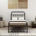 thumbnail image 3 of NNV Vintage Platform Metal Twin Bed Frame, Easy Assembly, Black, 3 of 7