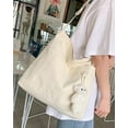 thumbnail image 5 of CoCopeaunts Women Retro Large Size Canvas Shoulder Bag Large Hobo Bag Canvas Crossbody Bag Messenger Tote, 5 of 6