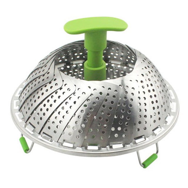 Cesta de vapor de verduras plegable, cesta de vapor de acero inoxidable Cesta de vapor de verduras de acero inoxidable Suministros de cocina Diseñado con precisión