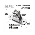 thumbnail image 2 of 304 Stainless Steel Pulley Block, Small Pulley Block Silent Pulley, Material Handling and DIY Kits Moving, 4PCS, 2 of 6