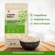 Organic Tattva White Urad Dal Split 4LB, Dry White Lentils, Vegan, Kosher, No Additives, USDA Certified