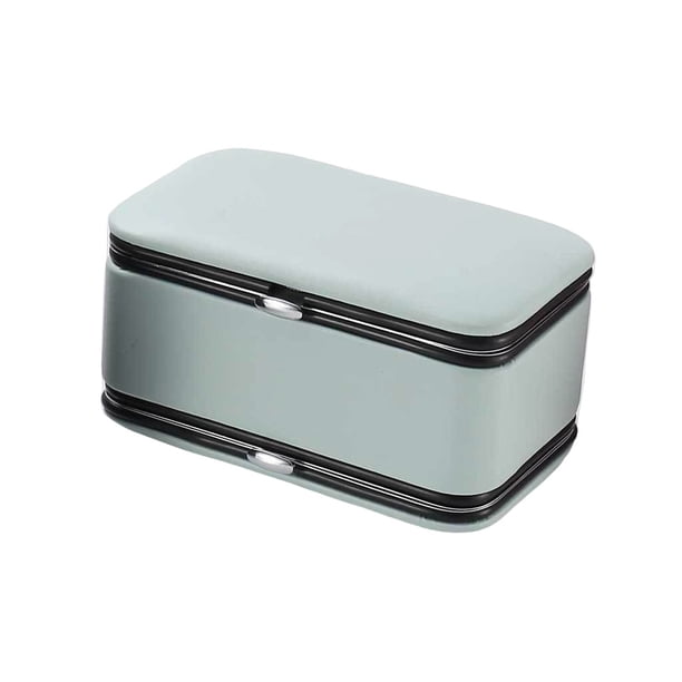 Sonducket Exhibidor de joyería de cuero PU, caja de doble capa, anillo, collar, brazalete, caja de maquillaje, organizador cosmético, mujeres, Ropa, zapatos y accesorios Miscelánea Azul