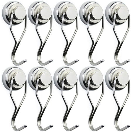 

Swivel Swing Magnetic Hook New Upgraded 60LB (10 Pack)Refrigerator Magnetic Hooks Strong Neodymium Magnet Hook Perfect for Refrigerator and Other Magnetic Surfaces 67.5mm(2.66in) in Length F134312