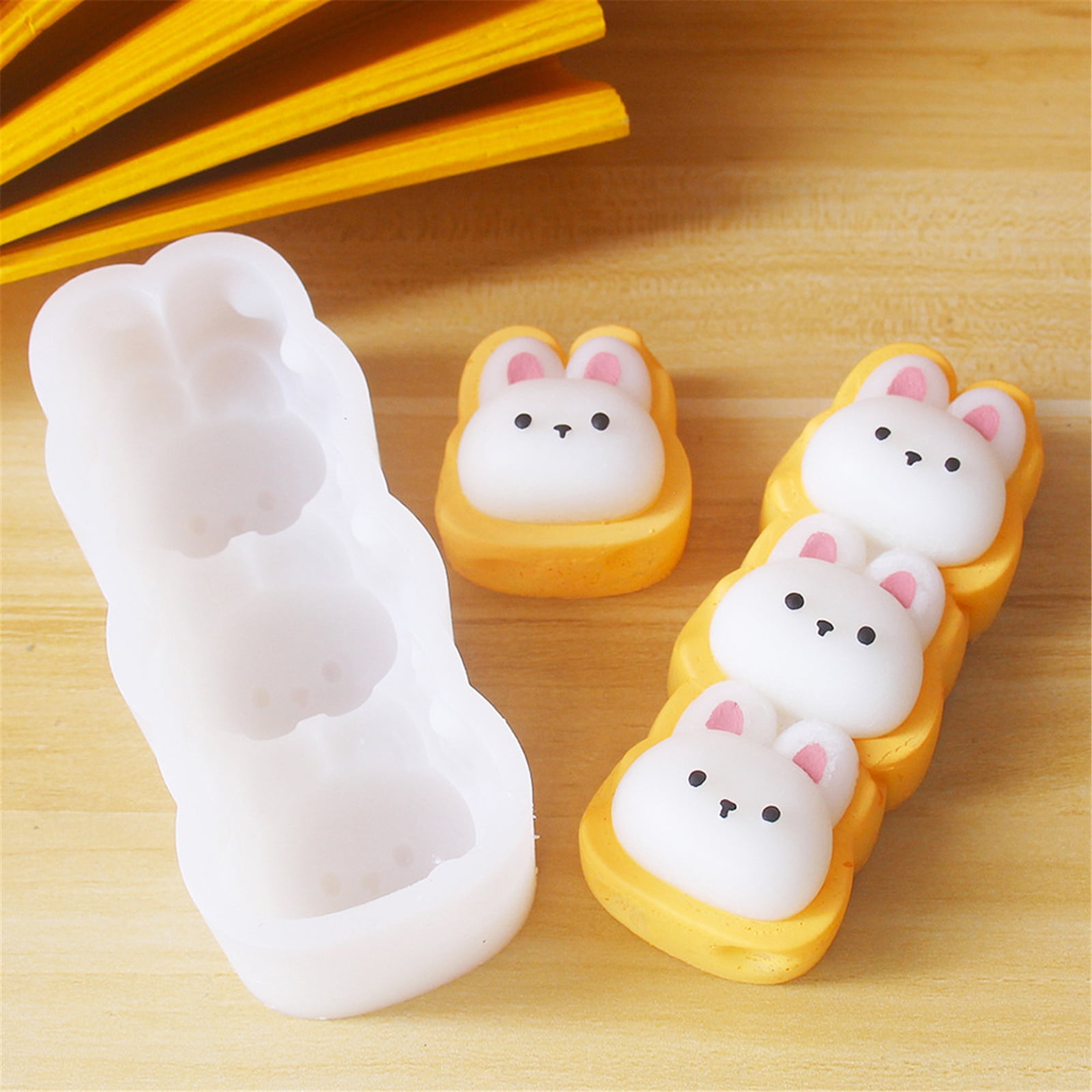 Multipurpose Rabbits Epoxy Molds Flexible Ornament Molds Rabbits Resin Moulds Suitable for Sweet and Handmade Present