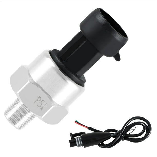 Sensor Transductor de Presión de 150 PSI con Arnés Conector, Transmisor de Presión de Acero Inoxidable con Rosca NPT de 1/8 Pulgadas para Aceite