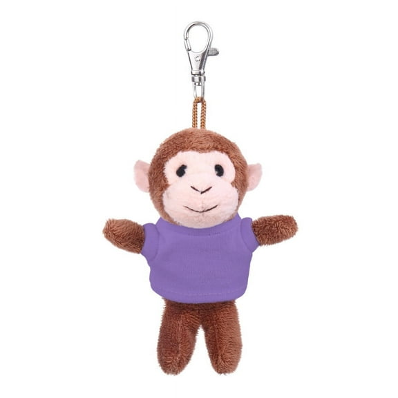 Made by alien's soft plush Monkey keychain, Clip for the kids keys, purse & bags,