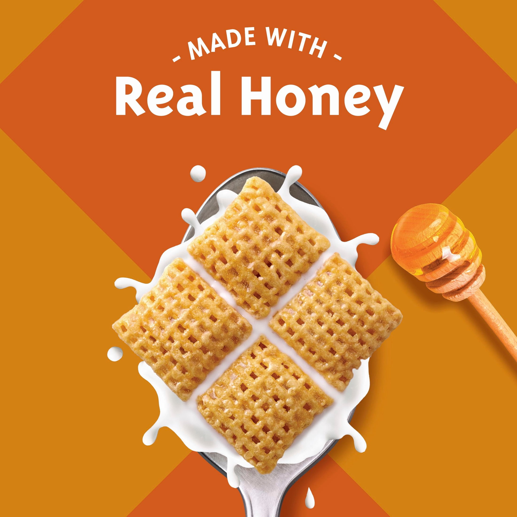 (5 pack) Honey Nut Chex Cereal, Gluten Free Breakfast Cereal, Family Size, 19.6 oz