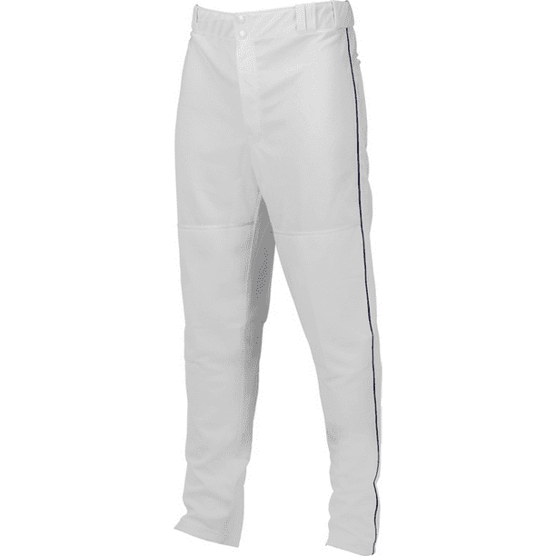 Marucci Youth Elite Double Knit Piped Baseball Pant, White/Navy 