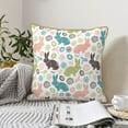thumbnail image 4 of KLL Easter Rabbit Decorative Throw Pillow Covers Velvet Soft for Couch Sofa Bedroom Living Room Outdoor (No pillow core)- 18"x18", 4 of 5