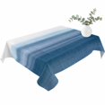 thumbnail image 2 of Haze Blue White Ombre Table Cloth Waterproof Tablecloths, Vintage Gradient Striped Aesthetics Tablecloth Dining Table Cover for Kitchen Party Tabletop Outdoor, Rectangle Tablecloth 52x70 Inch, 2 of 9