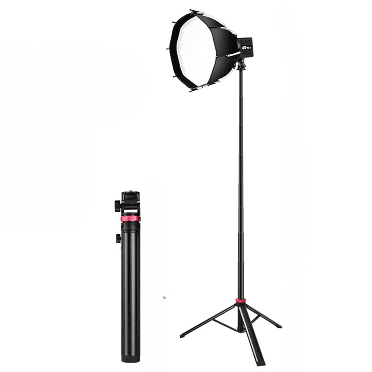 Extendable Tripod Portable Adjustable Light Stand with 1/4 Screws Camera Phone Tripod for Traveling
