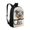 thumbnail image 2 of Uourmeti Cartoon Cat Smiling Face Large Capacity Backpack, 17 Inch Front Pocket School Backpack Premium Quality Student Bookbag for Men, 2 of 6