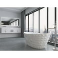thumbnail image 6 of Knightsbrook 64" x 33" Manmade Stone Bathtub in Matte White, 6 of 9
