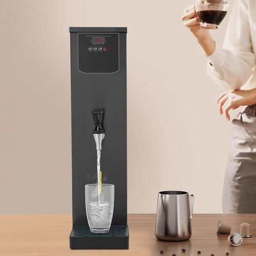 Hot Water Dispenser, 30L 3000W Boiling Water Machine with Step Heating, 110V, Stainless Steel, Fast Heating, Anti-Dry Burn Protection, for Office, Home, Commercial Use, Silver