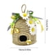 thumbnail image 3 of Adorno de cuerda tejida para el árbol de Pascua Adorno redondo de panal de girasol, regalo de decoración para el hogar amarillo 12x10cm, no tejido y duradero para la decoración primaveral, 3 of 6