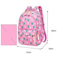 thumbnail image 2 of Freshable Small Floral Print Backpack Elementary Middle School Bag Pretty Girls BookBag (Pink Strawberry), 2 of 5