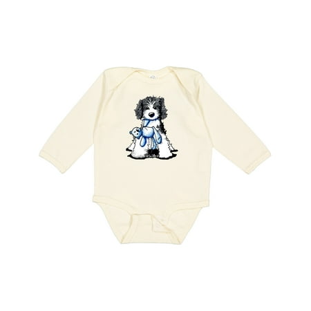 

Inktastic B/W Parti Doodle Dog Gift Baby Boy or Baby Girl Long Sleeve Bodysuit