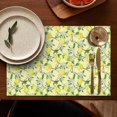 thumbnail image 5 of Cute Fruit Placemats Set Of 4, Flax Machine Washable Durable Linen Table Mats, Heat Resistant Wrinkle Free Place Mats for Dining Table, Sunny Summer Lemon Design Perfect for Vintage Dining Rooms, 5 of 6