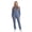 Blue, variant on Women’s Soft-Stretch 2-Piece Sweatsuit with Cropped Zip Hoodie and Straight-Leg Pants