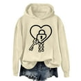 thumbnail image 4 of NMMUED Going Out Tops for Women, Plain Hoodies, Travel Hoodie, Workout Hoodies for Women, Cute Hoodies, Beige XL, 4 of 4