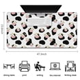 thumbnail image 5 of Long Mouse Pads for Desk,White Cow Black Spot Pattern Desk Mats on Top Of Desks, Desk Mouse Pad Extra Large with 3mm Non-Slip Base and Stitched Edge for Gaming,Office,Work,Home 47.3"x23.6", 5 of 6
