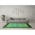 thumbnail image 3 of Ahgly Company Indoor Round Abstract Turquoise Blue Modern Area Rugs, 8' Round, 3 of 4