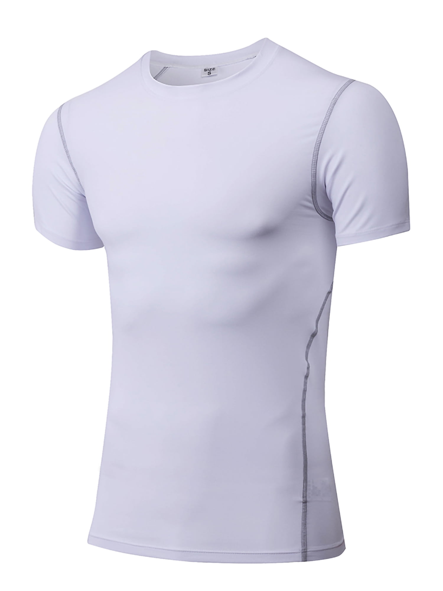 Mens Compression Under Shirt Base Layer Athleisure Tops Sports T-Shirts Gym Wear