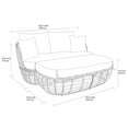 thumbnail image 3 of HOMETRENDS Dune 2-Piece Patio Loveseat & Ottoman - Taupe, 3 of 9