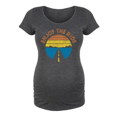 

Bloom Maternity - Enjoy The Ride Road Sunset - Maternity Scoop Neck T-Shirt