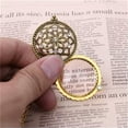 thumbnail image 4 of HOOUN Fashion Bronze Magnifier Glass Chain Pendant 5X Magnifying Necklace Grandma-sun flower, 4 of 5