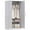 White Wood Effect, variant on HOMCOM Armoire Wardrobe Closet with 2 Barn Doors Wardrobe Cabinet White