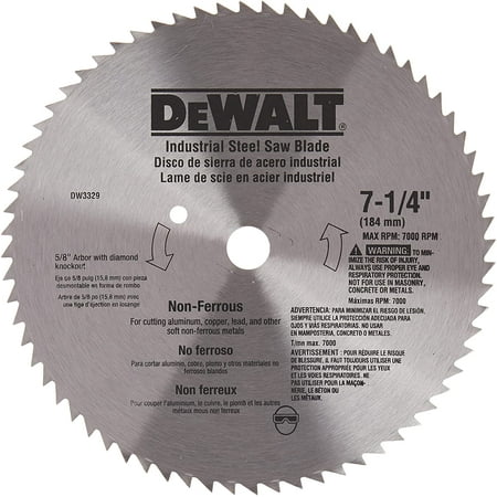 

DEWALT 7-1/4 Circular Saw Blade Metal Cutting 5/8-Inch and Diamond Knockout Arbor 68-Tooth (DW3329)
