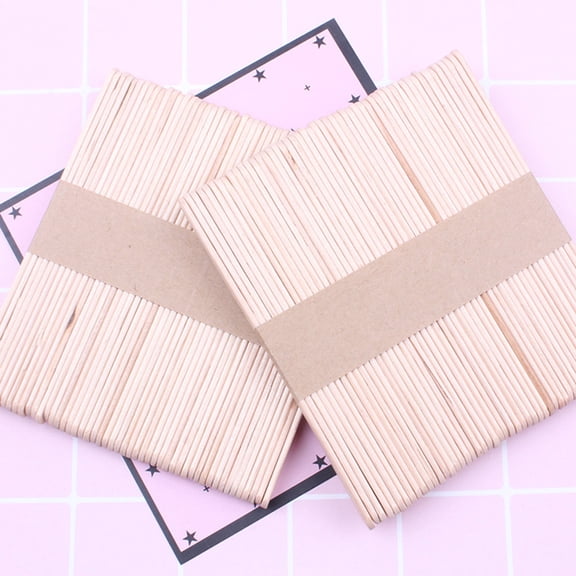 HAMPPLIES 50Pcs Ice Cream Sticks for Diy Craft and Creative Handmade Arts