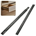 thumbnail image 1 of Uxcell 1-Par de Deslizadores de Cajón de Cierre Suave, 15.7" Deslizadores de Cajón de Bola de Extensión Completa 2 Pliegue 55lb [Negro], 1 of 7