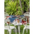 thumbnail image 2 of Outdoor Tablecloth with Umbrella Hole and Zipper, Red Gnomes Christmas Round Table Cloth 60 Inch Waterproof Tablecloth, Snowflake Xmas Tree Gifts Winter Wooden Picnic Table Cover for Patio Camping, 2 of 7