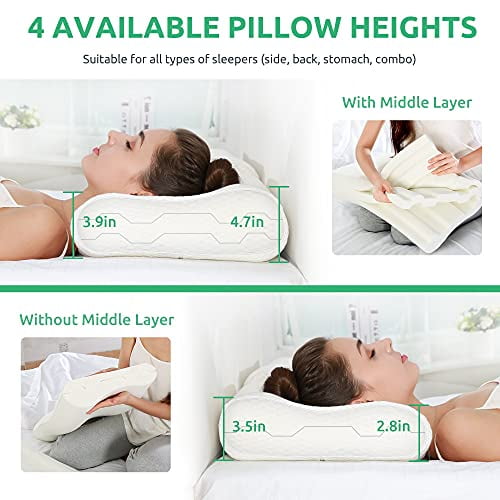 King size top contour pillow