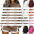 thumbnail image 3 of Mock Neck Sweatshirt Women Lightweight Sweatshirt Fall Winter Casual Sweatshirts Oversized Cloud Outdoor Sweatshirt Shirt Sweatshirts with Pockets Long Sleeve Top,Pink,XL, 3 of 4