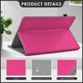 thumbnail image 4 of Funda para tableta DETUOSI Universal de piel sintética con soporte de 10 pulgadas, color rosa, 4 of 7