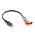 thumbnail image 1 of 2-rca Male To Female 3.5mm Jack Aux Stereo Audio Cable Adapter Converter, 1 of 5