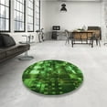 thumbnail image 3 of Ahgly Company Indoor Rectangle Patterned Deep Emerald Green Area Rugs, 5' x 8', 3 of 6