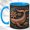 Blue, variant on Rustic Whale Coffee Mug, Coastal Ocean Mug, Ceramic 11 oz