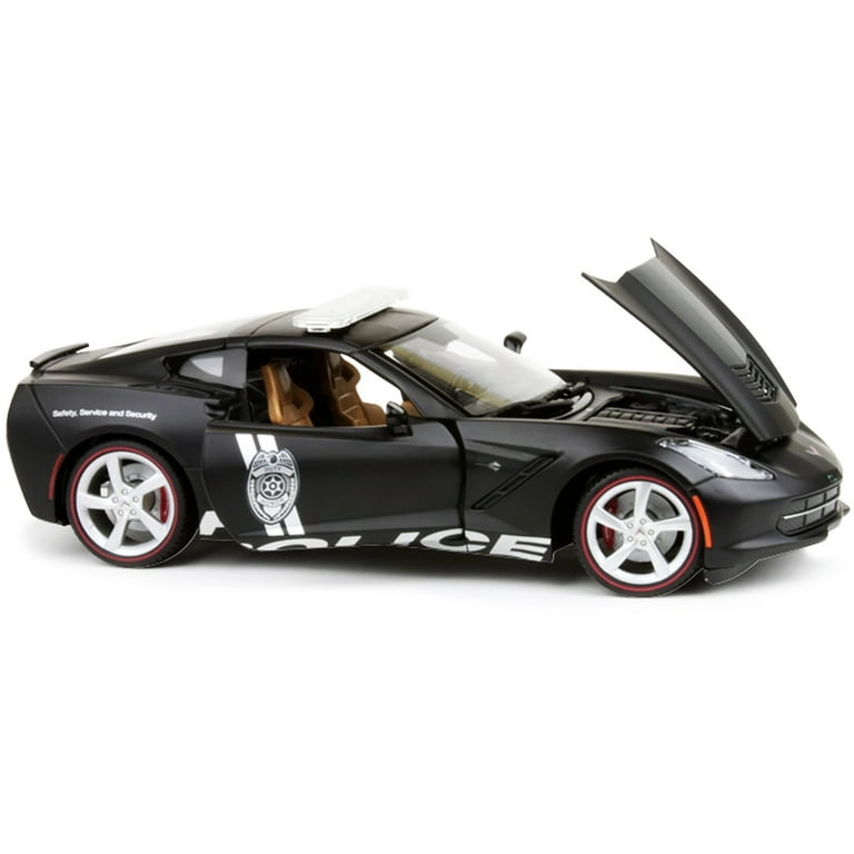 Maisto 2014 Chevrolet Corvette C7 Stingray Police Matt Black 1/18