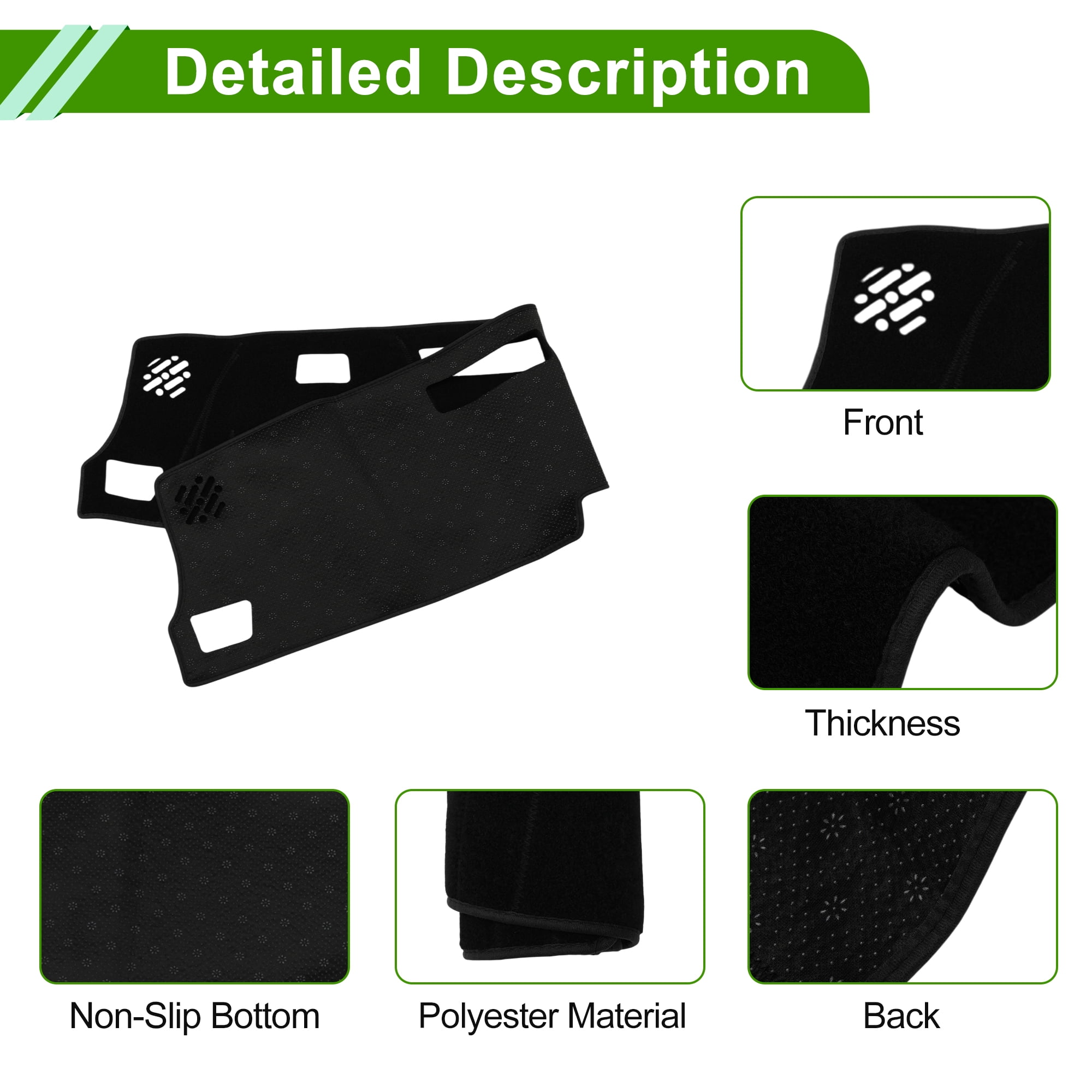Unique Bargains Dashboard Cover for GMC Canyon and Chevylot Colorado 2023-2026 Black