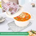 thumbnail image 3 of Yayeee Pot Holders Kitchen Heat Resistant with Pocket 7"x9.8" Cotton Oven Cooking Hot Pads, Pink Gingerbread Houses, 3 of 7