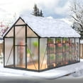 thumbnail image 7 of MUCHANT 6x11 FT Greenhouse for Outdoors, Walk-in Large Aluminum Frame Greenhouse with Quick Setup Structure and Roof Vent for Garden Backyard, Black, 7 of 7